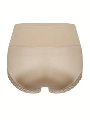 2 Pack Plus Contrast Lace Trim High Rise Tummy Control Boy Shorts
