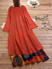 Boho Dress Plus Size Women's Graphic Print Cloak