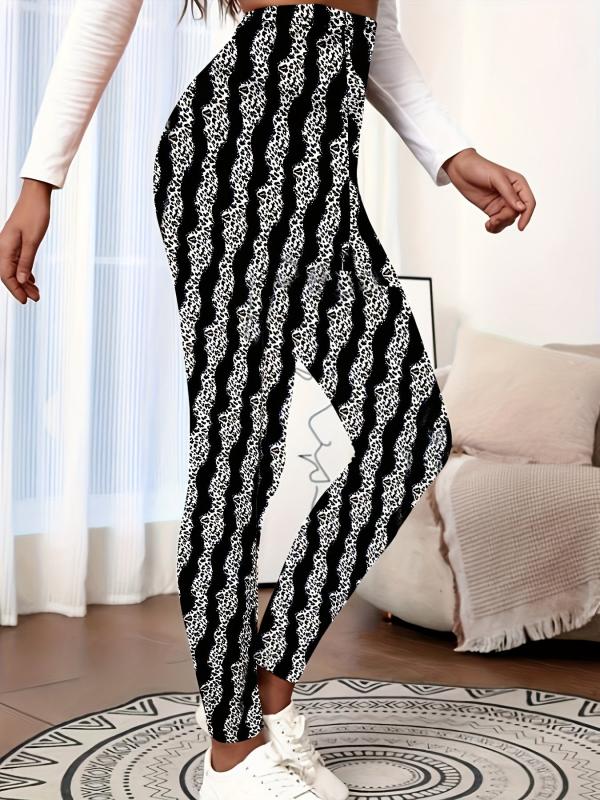 Women's Plus Ombre Floral Print High Rise Skinny Leggings