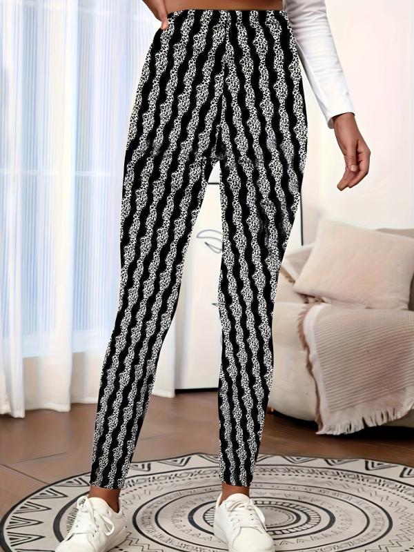 Women's Plus Ombre Floral Print High Rise Skinny Leggings