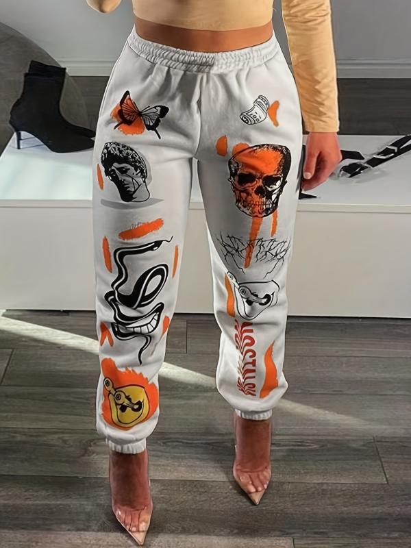 Sporty Plus Star & Art Print Stretch Pants