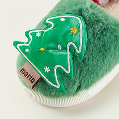 Cartoon Tree Plush House Slippers for Boys and Girls