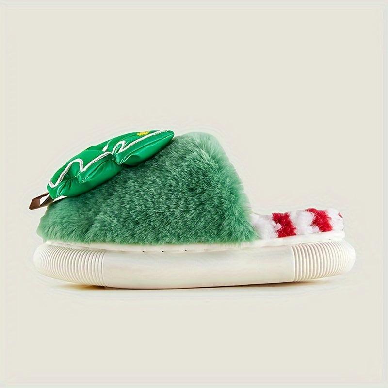 Cartoon Tree Plush House Slippers for Boys and Girls