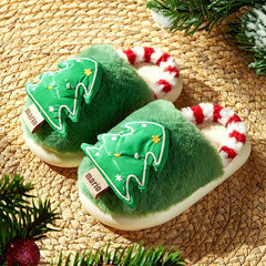 Cartoon Tree Plush House Slippers for Boys and Girls