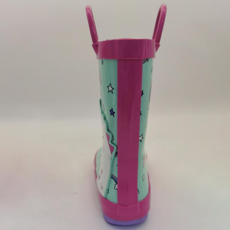 Girls' Cartoon Slip On Rain Boots Waterproof Non Slip Travel All Seasons