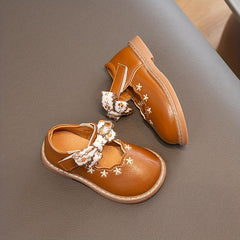 Flower Bowknot Loafer Shoes for Baby Girls