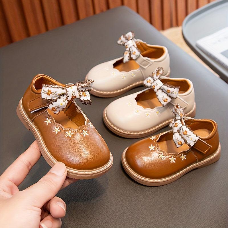 Flower Bowknot Loafer Shoes for Baby Girls