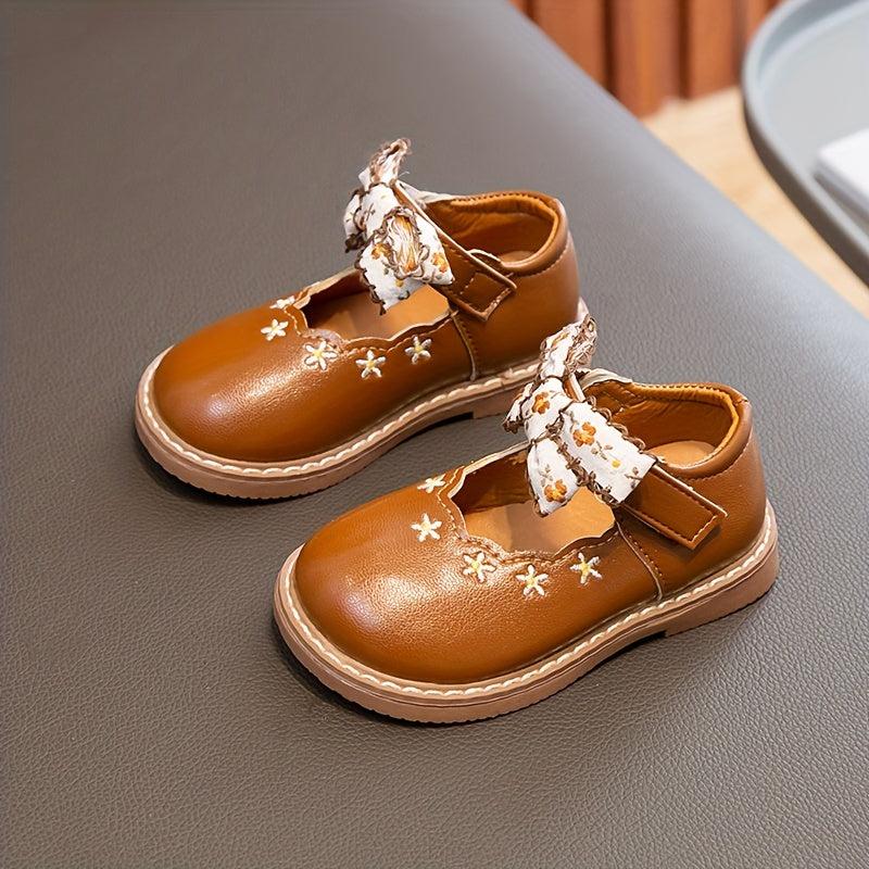 Flower Bowknot Loafer Shoes for Baby Girls