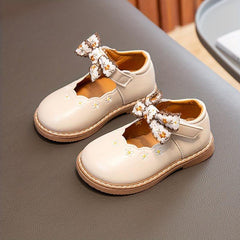Flower Bowknot Loafer Shoes for Baby Girls