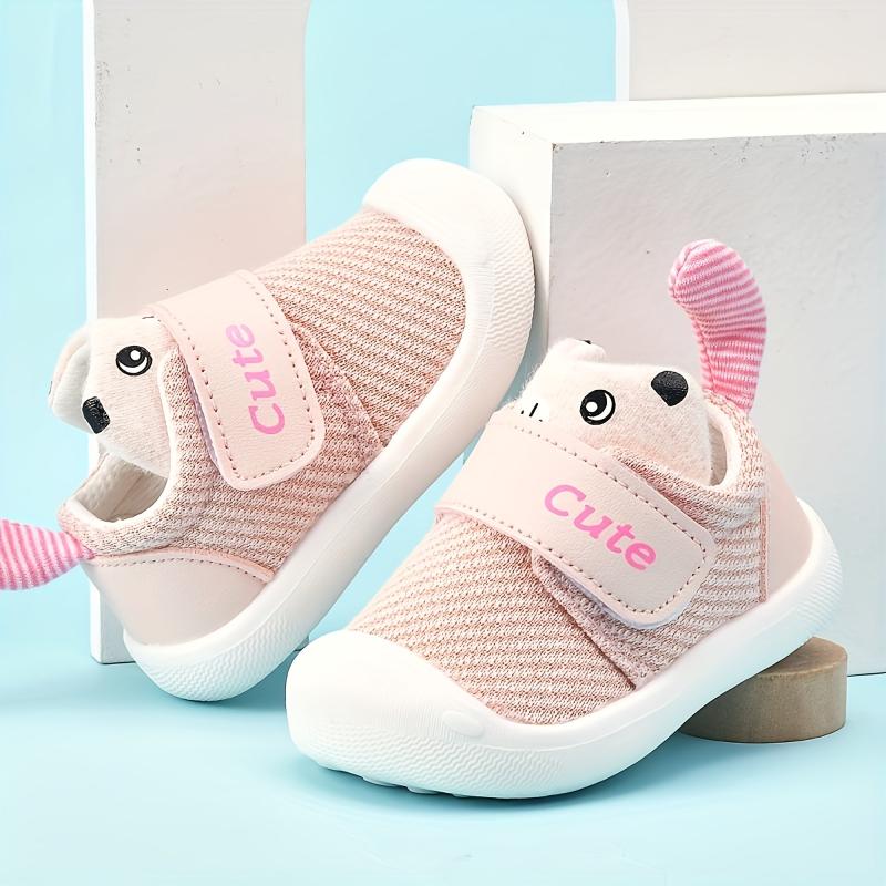 Cute 'PangPangLu' Toddler Shoes Cartoon Design Hook and Loop