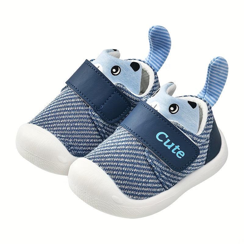 Cute 'PangPangLu' Toddler Shoes Cartoon Design Hook and Loop