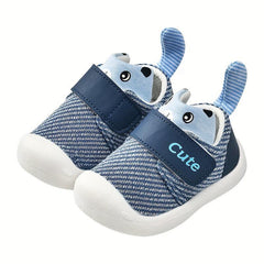 Cute 'PangPangLu' Toddler Shoes Cartoon Design Hook and Loop