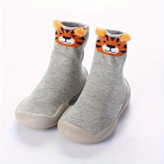 Baby Boys Cartoon Slip On Sock Shoes - Indoor Non Slip Walking Shoes