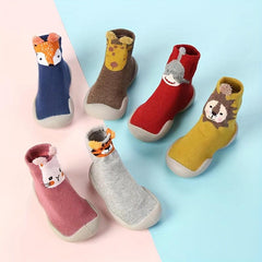 Baby Boys Cartoon Slip On Sock Shoes - Indoor Non Slip Walking Shoes