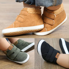 Soft & Warm Baby Boys Boots Plus Fleece Lined for Indoor/Outdoor Walking