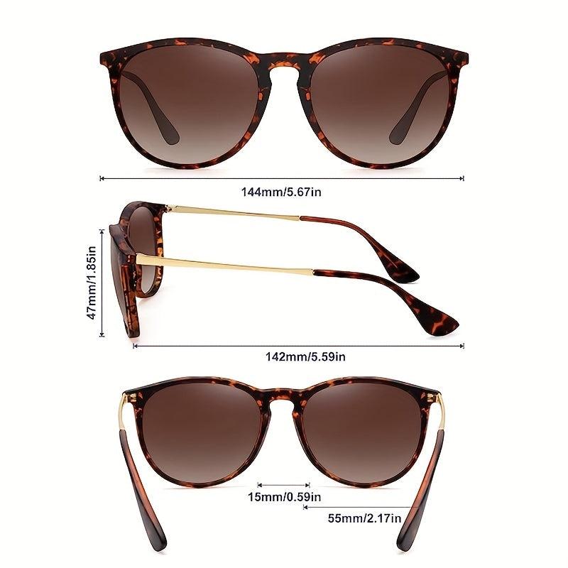 Vintage Round Mirrored Lens Sunglasses for Women Men