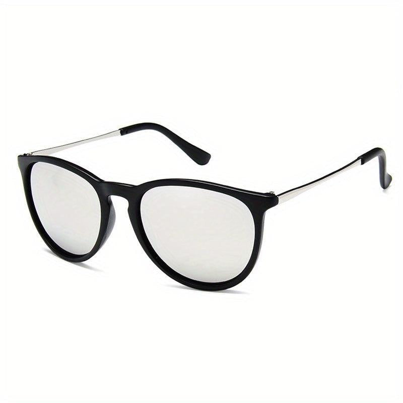 Vintage Round Mirrored Lens Sunglasses for Women Men