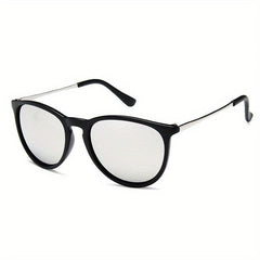 Vintage Round Mirrored Lens Sunglasses for Women Men