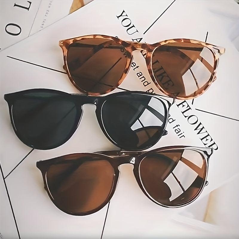 Vintage Round Mirrored Lens Sunglasses for Women Men