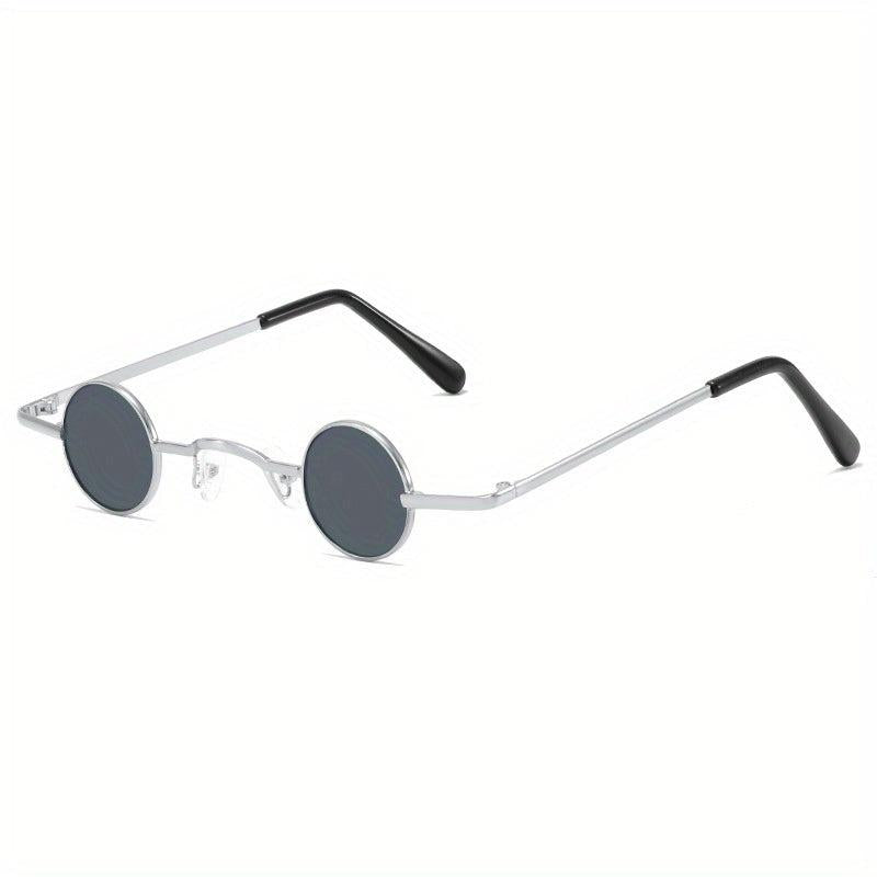 Vintage Punk Round Small Frame Sunglasses Men's Hip hop Sunglasses