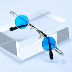 Vintage Punk Round Small Frame Sunglasses Men's Hip hop Sunglasses