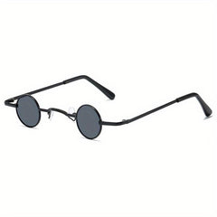 Vintage Punk Round Small Frame Sunglasses Men's Hip hop Sunglasses