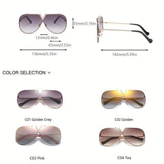 Big Frame Oval Sunglasses Retro Sun Glasses For Men Top Mirror Eyewear