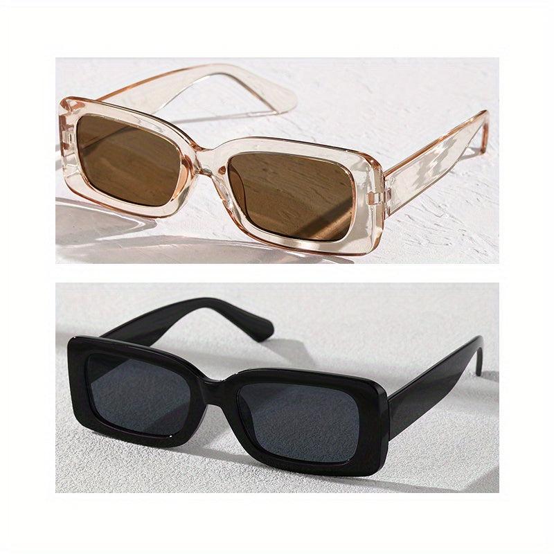 2pc Men's Square Frame Sunglasses Classic Style
