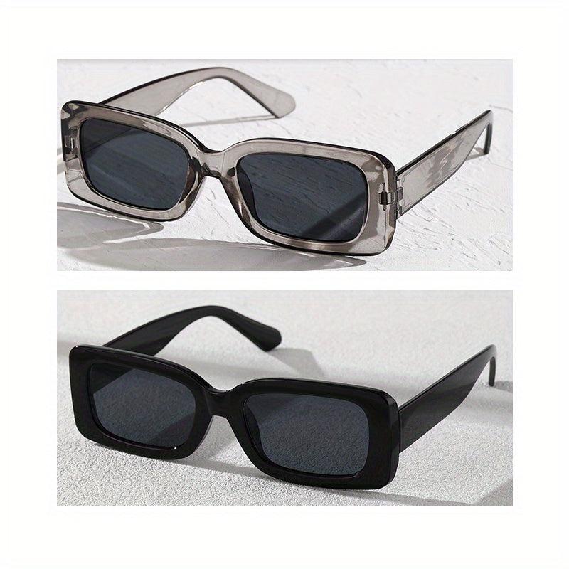 2pc Men's Square Frame Sunglasses Classic Style