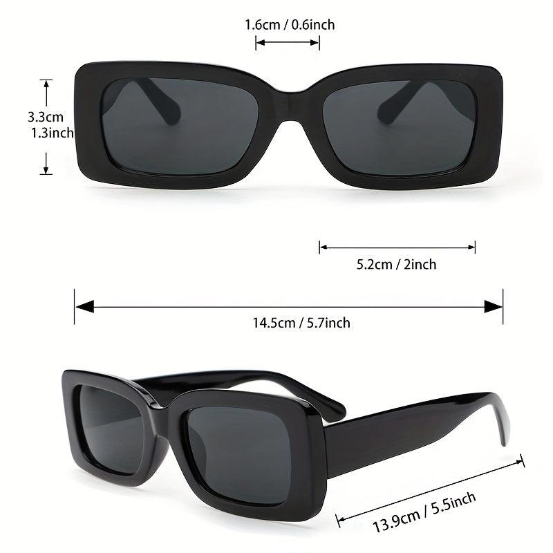 2pc Men's Square Frame Sunglasses Classic Style
