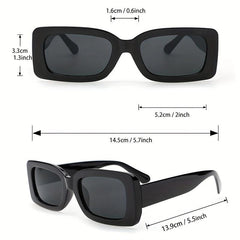2pc Men's Square Frame Sunglasses Classic Style