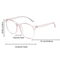 Men's Anti Light Frameless Glasses Oval Frame For Computer Phone