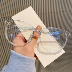 Men's Anti Light Frameless Glasses Oval Frame For Computer Phone