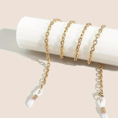 Metal Punk Eyeglass Chain with Rings, Adjustable Length