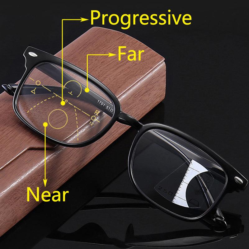 Men's Multifocal Reading Glasses Anti Light Reading Eyeglasses