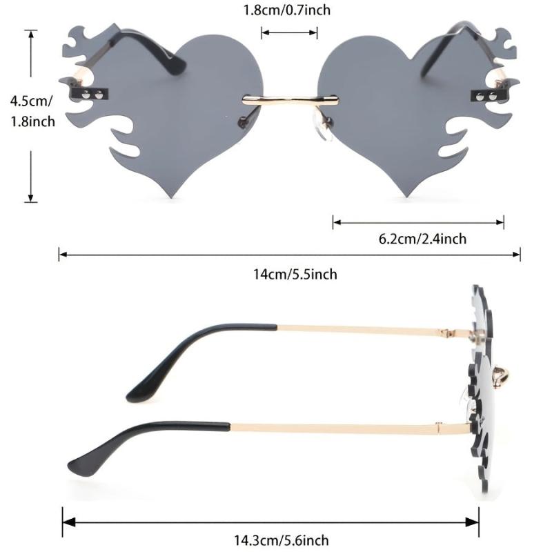 ENSAEJOE Ombre Heart Lens Glasses