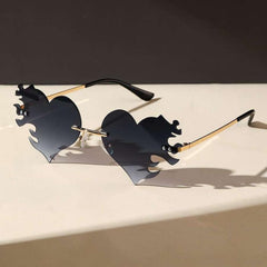 ENSAEJOE Ombre Heart Lens Glasses