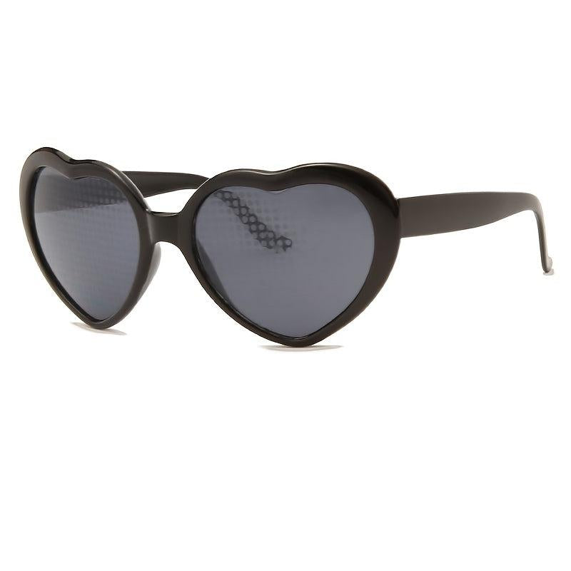 Heart Shaped Lighting Sunglasses For Women Vintage Sun Glasses