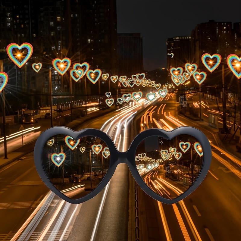 Heart Shaped Lighting Sunglasses For Women Vintage Sun Glasses