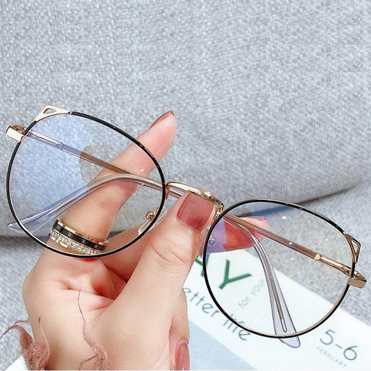 Metal Cat Ear Glasses Girls Eye Protection Frame
