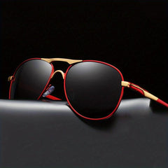 Top Bar Aviator Sunglasses For Men Women Polarized Outdoor Glasses