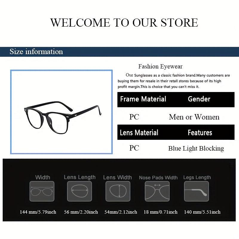 Square Light Blocking Glasses For Computer Gaming