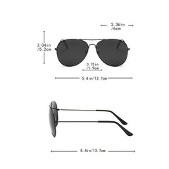 Gradient Aviator Sunglasses Flash Lense UV Protection