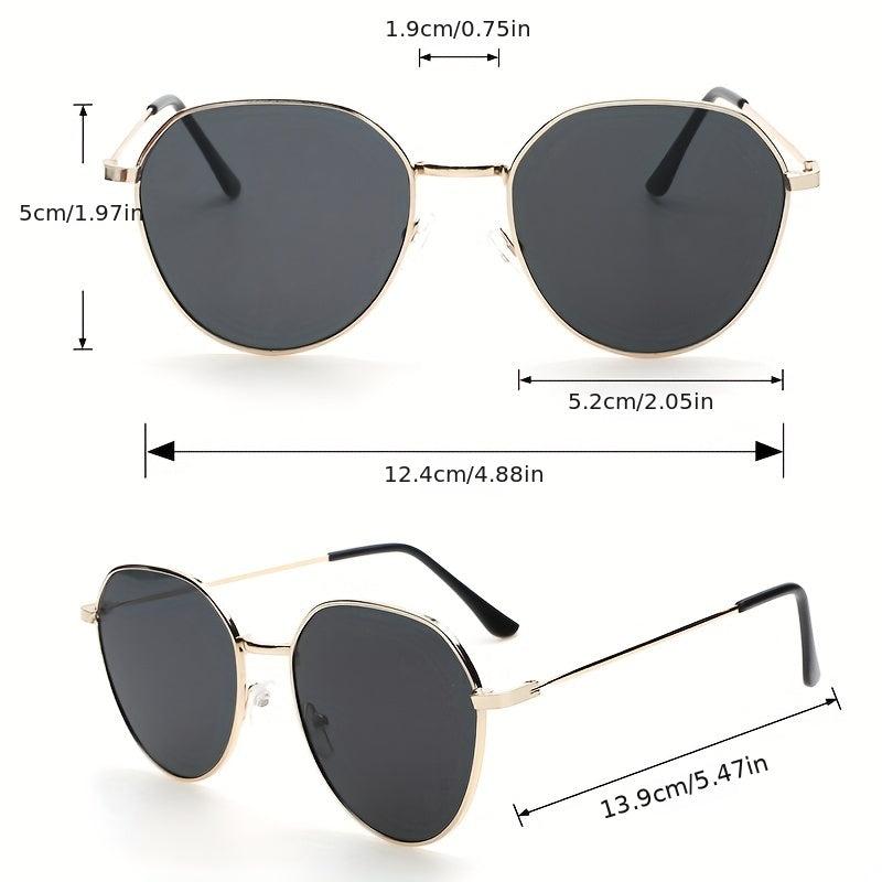 Metal Round Frame Sunglasses Cat Eye Glasses UV400