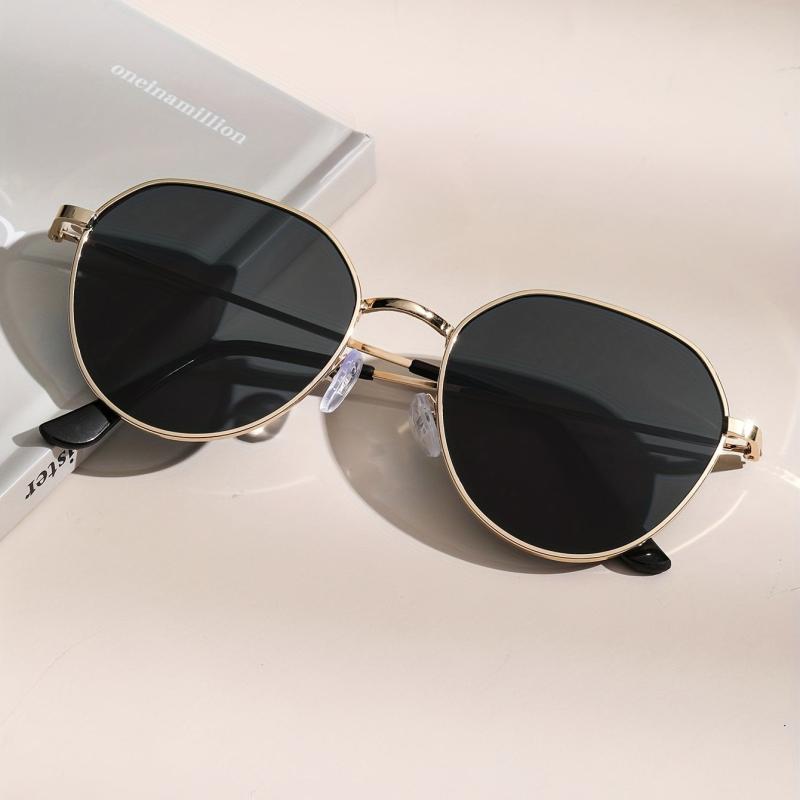 Metal Round Frame Sunglasses Cat Eye Glasses UV400