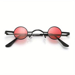 Round Frame Sunglasses Tinted Lens Metal Vintage Eyewear UV400