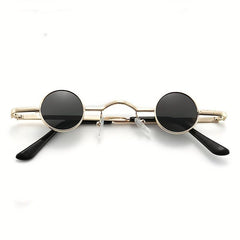 Round Frame Sunglasses Tinted Lens Metal Vintage Eyewear UV400