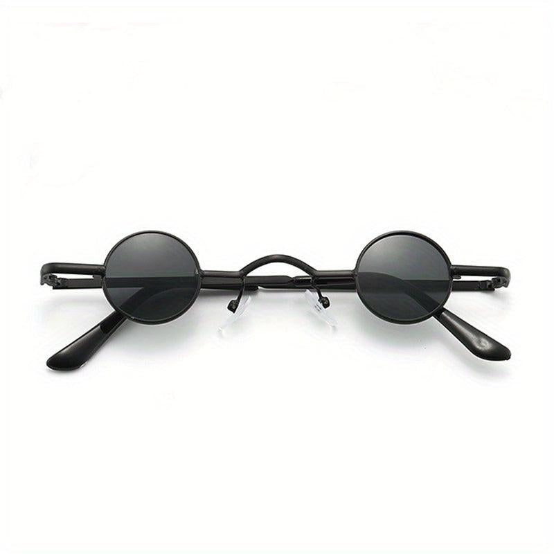 Round Frame Sunglasses Tinted Lens Metal Vintage Eyewear UV400