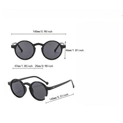 Men's Small Round Frame Sunglasses Vintage Classic Outdoor Leisure Driving
