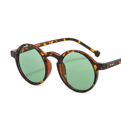 Men's Small Round Frame Sunglasses Vintage Classic Outdoor Leisure Driving